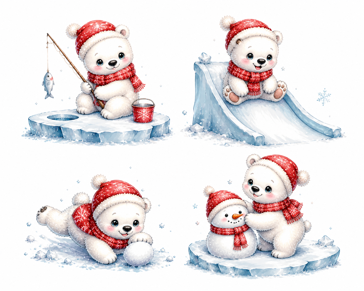 winter bear pngs