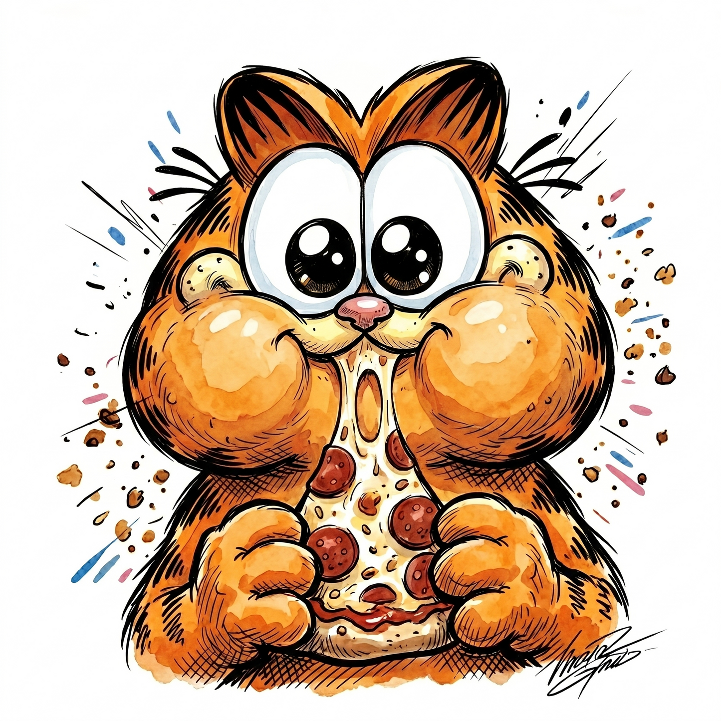 Red cat png set